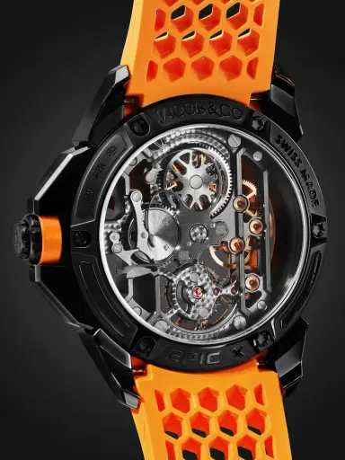 Jacob & Co. Epic X Limited Edition Hand-Wound Skeleton Chronograph DLC-Coated Stainless Steel Watch, Ref. EX120.11.AI.AA.ABRUA - Men | Thumbnail 5 Jacob & Co. Epic X Limited Edition Hand-Wound Skeleton Chronograph DLC-Coated Stainless Steel Watch, Ref. EX120.11.AI.AA.ABRUA - Men | Thumbnail 5