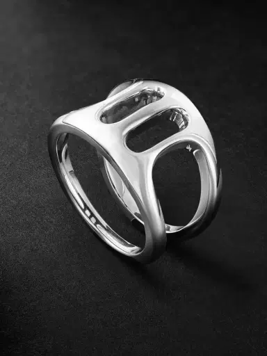 Hoorsenbuhs Phantom III Sterling Silver Ring - Men | Thumbnail 1 Hoorsenbuhs Phantom III Sterling Silver Ring - Men | Thumbnail 1