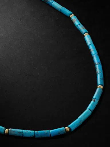Jacquie Aiche Gold Turquoise Beaded Necklace - Men | Thumbnail 1 Jacquie Aiche Gold Turquoise Beaded Necklace - Men | Thumbnail 1