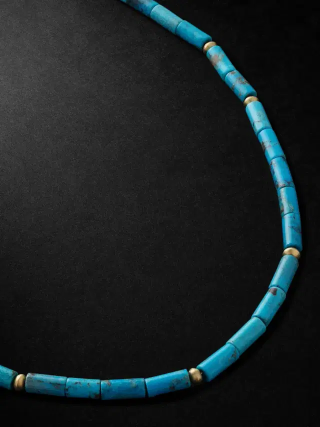 Jacquie Aiche Gold Turquoise Beaded Necklace - Men
