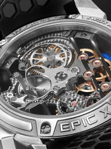 Jacob & Co. Epic X Limited Edition Hand-Wound Skeleton Chronograph Stainless Steel Diamond Watch, Ref. EX120.10.BB.AB.ABRUA - Men | Thumbnail 3