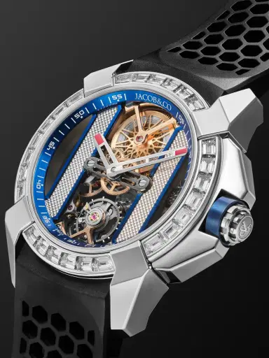 Jacob & Co. Epic X Limited Edition Hand-Wound Skeleton Chronograph Stainless Steel Diamond Watch, Ref. EX120.10.BB.AB.ABRUA - Men | Thumbnail 4