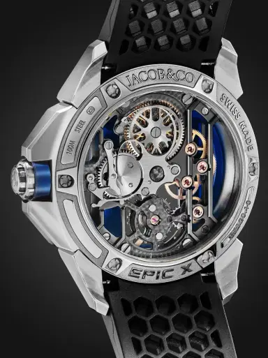 Jacob & Co. Epic X Limited Edition Hand-Wound Skeleton Chronograph Stainless Steel Diamond Watch, Ref. EX120.10.BB.AB.ABRUA - Men | Thumbnail 5