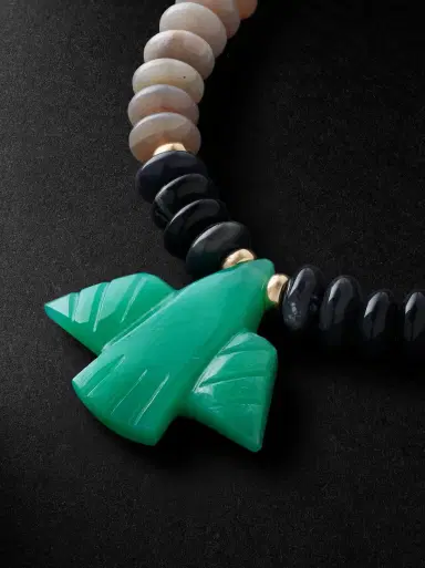 Jacquie Aiche Gold, Opal Heishi and Chrysoprase Beaded Necklace - Men | Thumbnail 4 Jacquie Aiche Gold, Opal Heishi and Chrysoprase Beaded Necklace - Men | Thumbnail 4