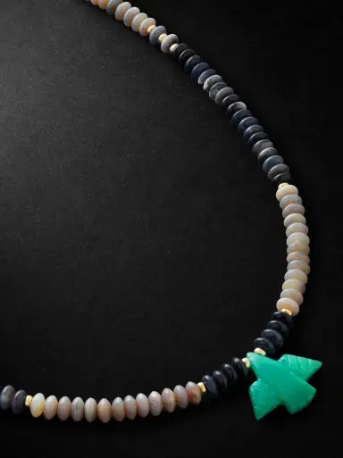 Jacquie Aiche Gold, Opal Heishi and Chrysoprase Beaded Necklace - Men | Thumbnail 1 Jacquie Aiche Gold, Opal Heishi and Chrysoprase Beaded Necklace - Men | Thumbnail 1