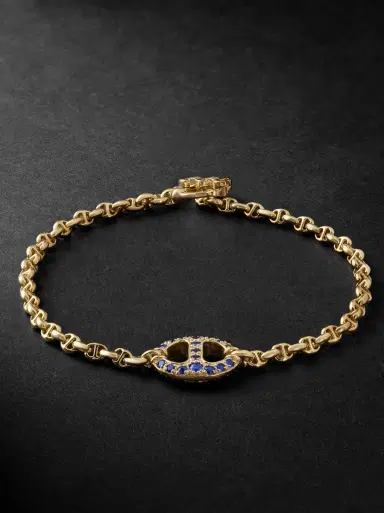 Hoorsenbuhs 18-Karat Gold, Sapphire and Diamond Bracelet - Men | Thumbnail 1 Hoorsenbuhs 18-Karat Gold, Sapphire and Diamond Bracelet - Men | Thumbnail 1