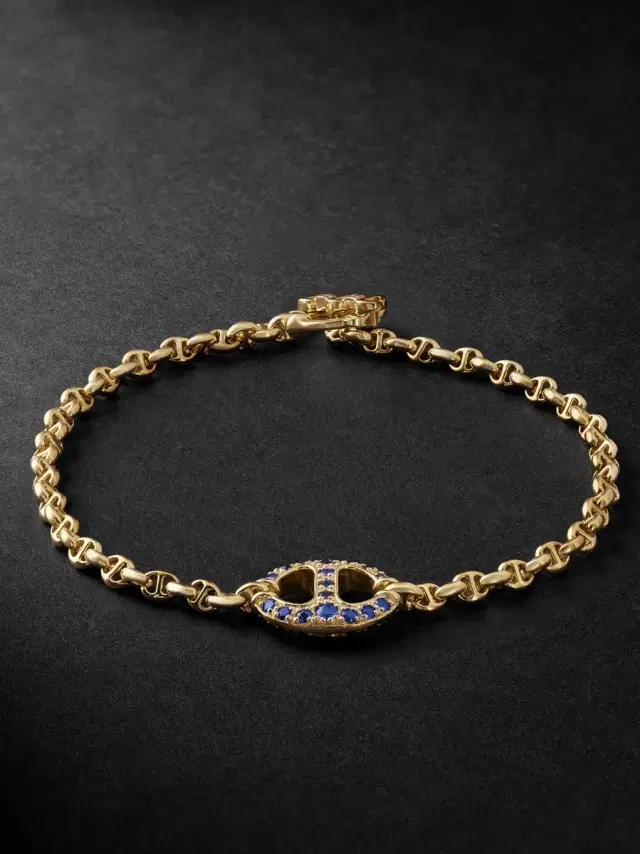 Hoorsenbuhs 18-Karat Gold, Sapphire and Diamond Bracelet - Men