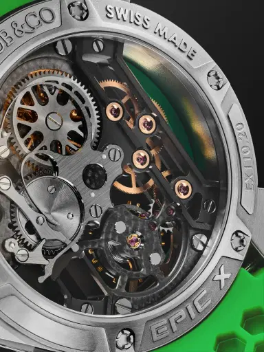 Jacob & Co. Epic X Limited Edition Hand-Wound Skeleton Chronograph Titanium Watch, Ref. EX110.20.AA.AC.ABRUA - Men | Thumbnail 3 Jacob & Co. Epic X Limited Edition Hand-Wound Skeleton Chronograph Titanium Watch, Ref. EX110.20.AA.AC.ABRUA - Men | Thumbnail 3