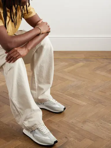 Golden Goose Marathon Leather and Suede-Trimmed Nylon Sneakers - Men | Thumbnail 2