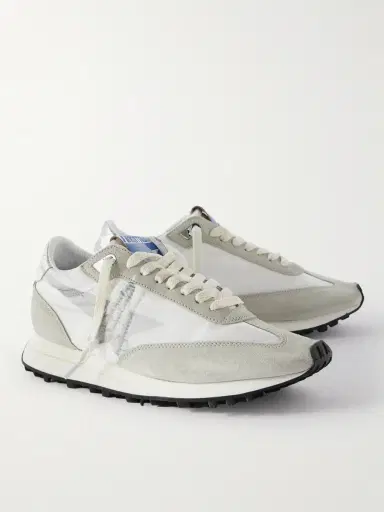Golden Goose Marathon Leather and Suede-Trimmed Nylon Sneakers - Men | Thumbnail 4