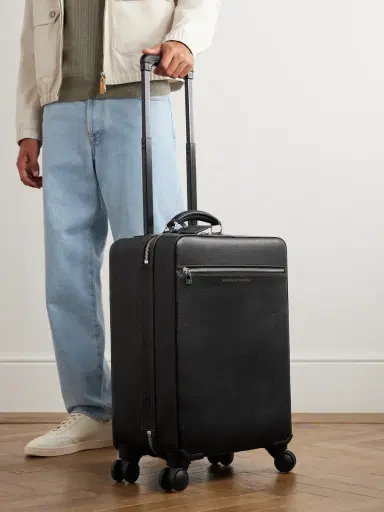 Brunello Cucinelli Full-Grain Leather Carry-On Suitcase - Men | Thumbnail 2 Brunello Cucinelli Full-Grain Leather Carry-On Suitcase - Men | Thumbnail 2