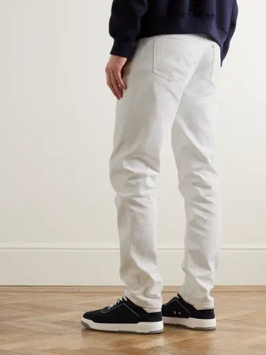 Brunello Cucinelli Slim-Fit Straight-Leg Logo-Embroidered Jeans - Men | Thumbnail 3