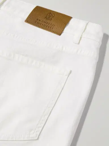 Brunello Cucinelli Slim-Fit Straight-Leg Logo-Embroidered Jeans - Men | Thumbnail 4
