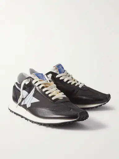 Golden Goose Marathon Leather-Trimmed Nylon Sneakers - Men | Thumbnail 4 Golden Goose Marathon Leather-Trimmed Nylon Sneakers - Men | Thumbnail 4