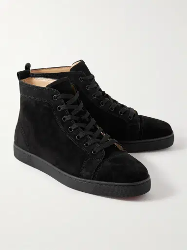 Christian Louboutin Louis Logo-Embellished Suede High-Top Sneakers - Men | Thumbnail 4 Christian Louboutin Louis Logo-Embellished Suede High-Top Sneakers - Men | Thumbnail 4