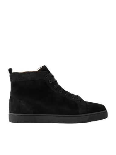 Christian Louboutin Louis Logo-Embellished Suede High-Top Sneakers - Men | Thumbnail 1 Christian Louboutin Louis Logo-Embellished Suede High-Top Sneakers - Men | Thumbnail 1