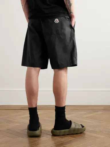 Moncler Straight-Leg Logo-Appliquéd Nylon Bermuda Shorts - Men | Thumbnail 3 Moncler Straight-Leg Logo-Appliquéd Nylon Bermuda Shorts - Men | Thumbnail 3