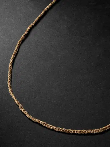 Carolina Bucci Lucky Energy Gold and Silk Necklace - Men | Thumbnail 1 Carolina Bucci Lucky Energy Gold and Silk Necklace - Men | Thumbnail 1