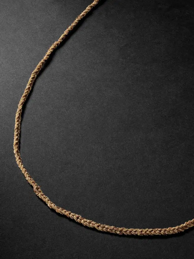 Carolina Bucci Lucky Energy Gold and Silk Necklace - Men