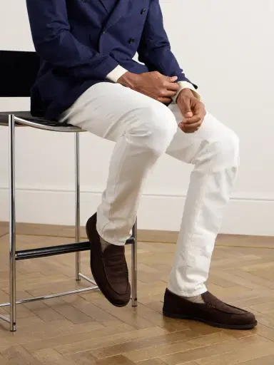 John Lobb Pace Full-Grain Nubuck Loafers - Men | Thumbnail 2