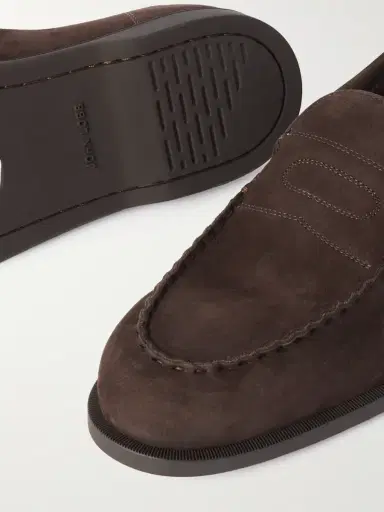 John Lobb Pace Full-Grain Nubuck Loafers - Men | Thumbnail 6