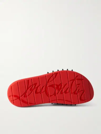 Christian Louboutin Take It Easy Logo-Embossed Cutout Spiked Rubber Slides - Men | Thumbnail 3 Christian Louboutin Take It Easy Logo-Embossed Cutout Spiked Rubber Slides - Men | Thumbnail 3