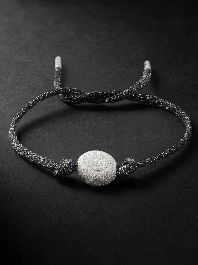 Carolina Bucci FORTE Got Lucky Florentine Finish Sorriso White Gold and Lurex Bracelet - Men