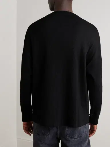 Loewe Oversized Logo-Embroidered Ribbed Cotton T-Shirt - Men | Thumbnail 4 Loewe Oversized Logo-Embroidered Ribbed Cotton T-Shirt - Men | Thumbnail 4