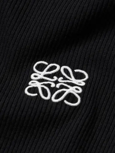 Loewe Oversized Logo-Embroidered Ribbed Cotton T-Shirt - Men | Thumbnail 5 Loewe Oversized Logo-Embroidered Ribbed Cotton T-Shirt - Men | Thumbnail 5