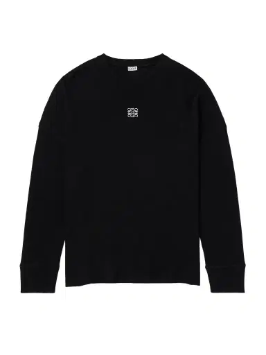 Loewe Oversized Logo-Embroidered Ribbed Cotton T-Shirt - Men | Thumbnail 1 Loewe Oversized Logo-Embroidered Ribbed Cotton T-Shirt - Men | Thumbnail 1