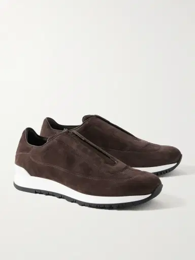 John Lobb Lift Nubuck Slip-On Sneakers - Men | Thumbnail 4