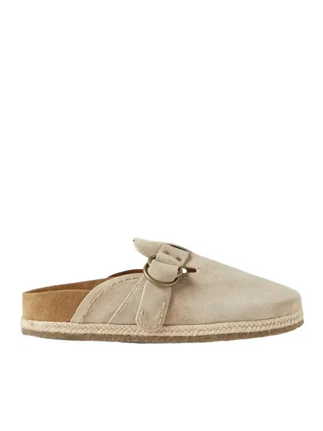 Polo Ralph Lauren Turbach Jute-Trimmed Suede Clogs - Men