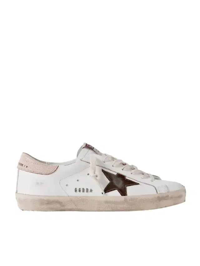 Super-Star Distressed Suede-Trimmed Leather Sneakers - Men