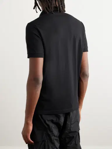 Stone Island Logo-Appliquéd Cotton-Blend Piqué Polo Shirt - Men | Thumbnail 3 Stone Island Logo-Appliquéd Cotton-Blend Piqué Polo Shirt - Men | Thumbnail 3