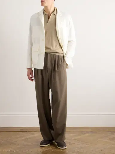 Loro Piana Silk and Linen-Blend Polo-Shirt - Men | Thumbnail 2
