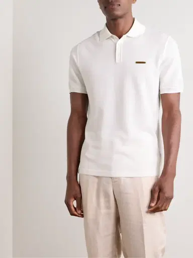 Zegna Slim-Fit Cotton-Piqué Polo Shirt - Men | Thumbnail 3 Zegna Slim-Fit Cotton-Piqué Polo Shirt - Men | Thumbnail 3