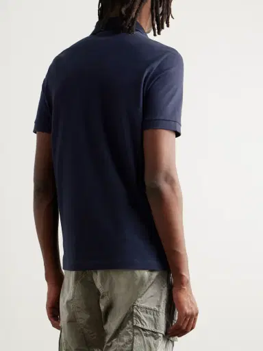 Stone Island Logo-Appliquéd Cotton-Blend Piqué Polo Shirt - Men | Thumbnail 3
