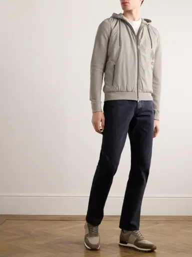 HERNO Waffle-Knit Cotton and Shell Hooded Jacket - Men | Thumbnail 2 HERNO Waffle-Knit Cotton and Shell Hooded Jacket - Men | Thumbnail 2