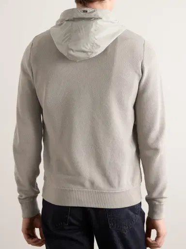 HERNO Waffle-Knit Cotton and Shell Hooded Jacket - Men | Thumbnail 3 HERNO Waffle-Knit Cotton and Shell Hooded Jacket - Men | Thumbnail 3