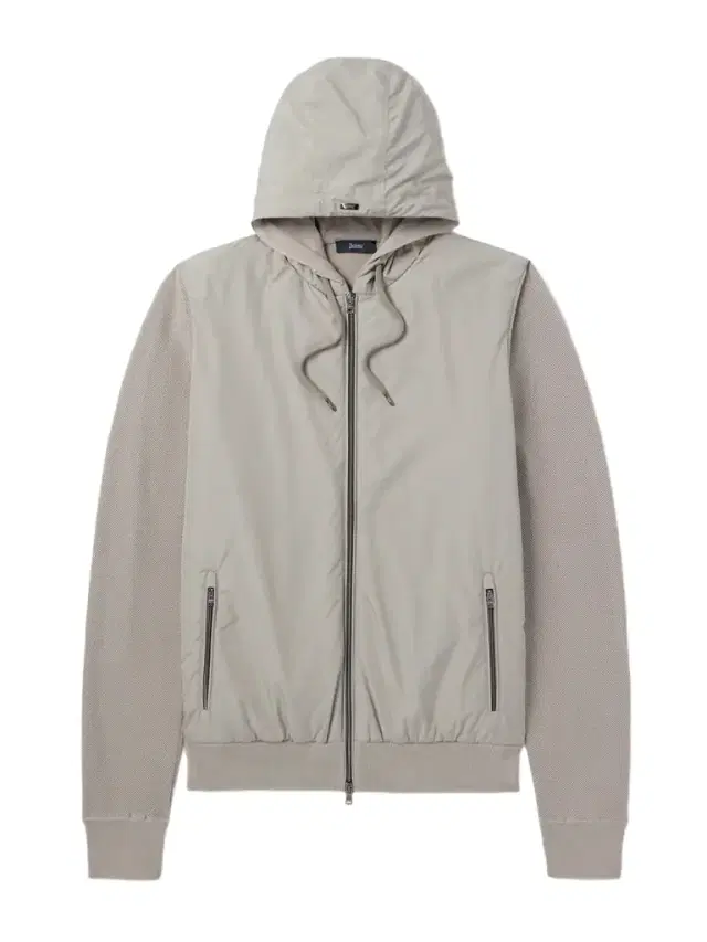 HERNO Waffle-Knit Cotton and Shell Hooded Jacket - Men