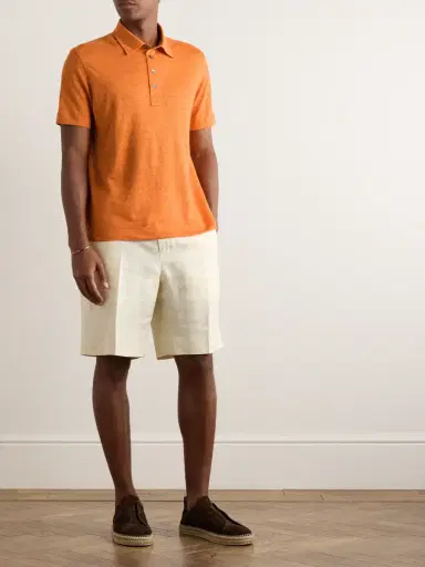 Zegna Slim-Fit Linen Polo Shirt - Men | Thumbnail 2 Zegna Slim-Fit Linen Polo Shirt - Men | Thumbnail 2