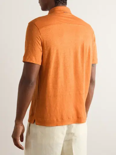 Zegna Slim-Fit Linen Polo Shirt - Men | Thumbnail 3 Zegna Slim-Fit Linen Polo Shirt - Men | Thumbnail 3