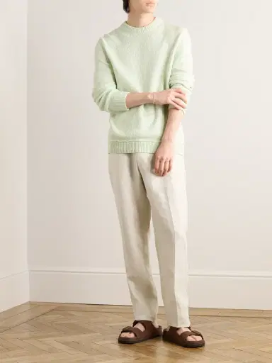 Zegna Tapered Oasi Linen Trousers - Men | Thumbnail 2 Zegna Tapered Oasi Linen Trousers - Men | Thumbnail 2