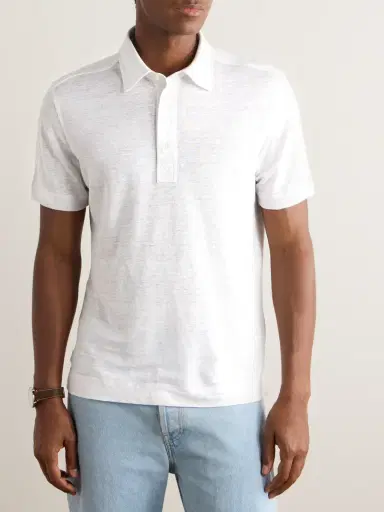 Zegna Slim-Fit Linen Polo Shirt - Men | Thumbnail 3 Zegna Slim-Fit Linen Polo Shirt - Men | Thumbnail 3