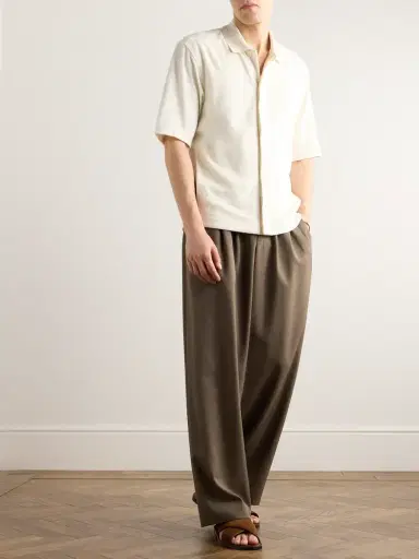 Zegna Cotton and Silk-Blend Terry Shirt - Men | Thumbnail 2 Zegna Cotton and Silk-Blend Terry Shirt - Men | Thumbnail 2