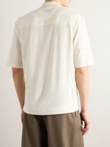 Zegna Cotton and Silk-Blend Terry Shirt - Men | Thumbnail 3 Zegna Cotton and Silk-Blend Terry Shirt - Men | Thumbnail 3