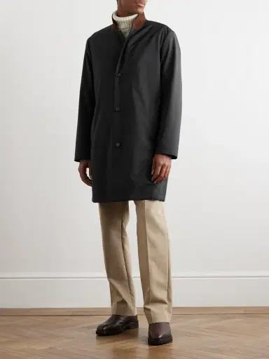Loro Piana Sebring Windmate Suede-Trimmed Storm System® Shell Car Coat - Men | Thumbnail 2