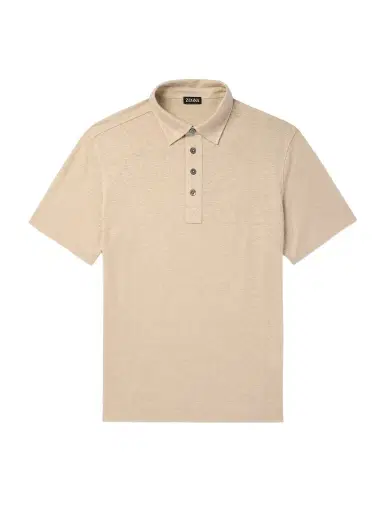 Zegna Slim-Fit Linen Polo Shirt - Men | Thumbnail 1 Zegna Slim-Fit Linen Polo Shirt - Men | Thumbnail 1
