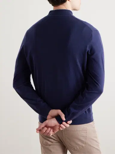 Peter Millar Excursionist Flex Wool-Blend Half-Zip Sweater - Men | Thumbnail 4