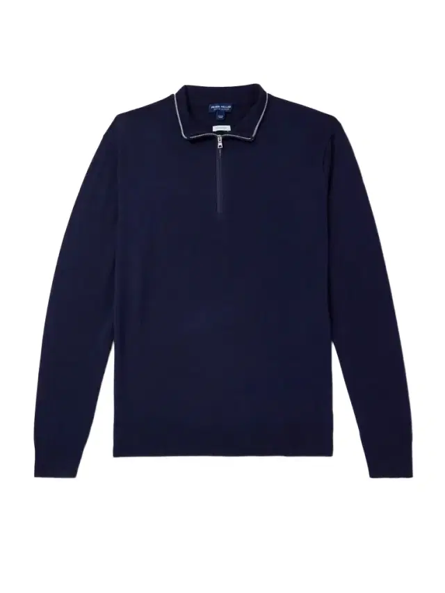 Peter Millar Excursionist Flex Wool-Blend Half-Zip Sweater - Men